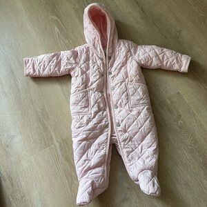 Ralph Lauren Light Pink Quilted Footie